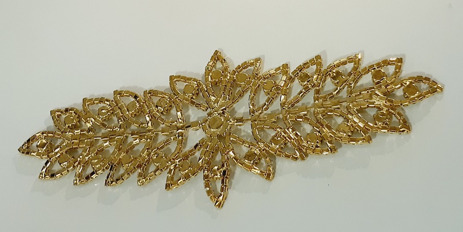 https://www.fullyedekparca.com/21 cm Gold Taşlı Saç Aksesuar Eşarp Başörtüsü Gelin Aksesuarı Nişan Kına Düğün Davet